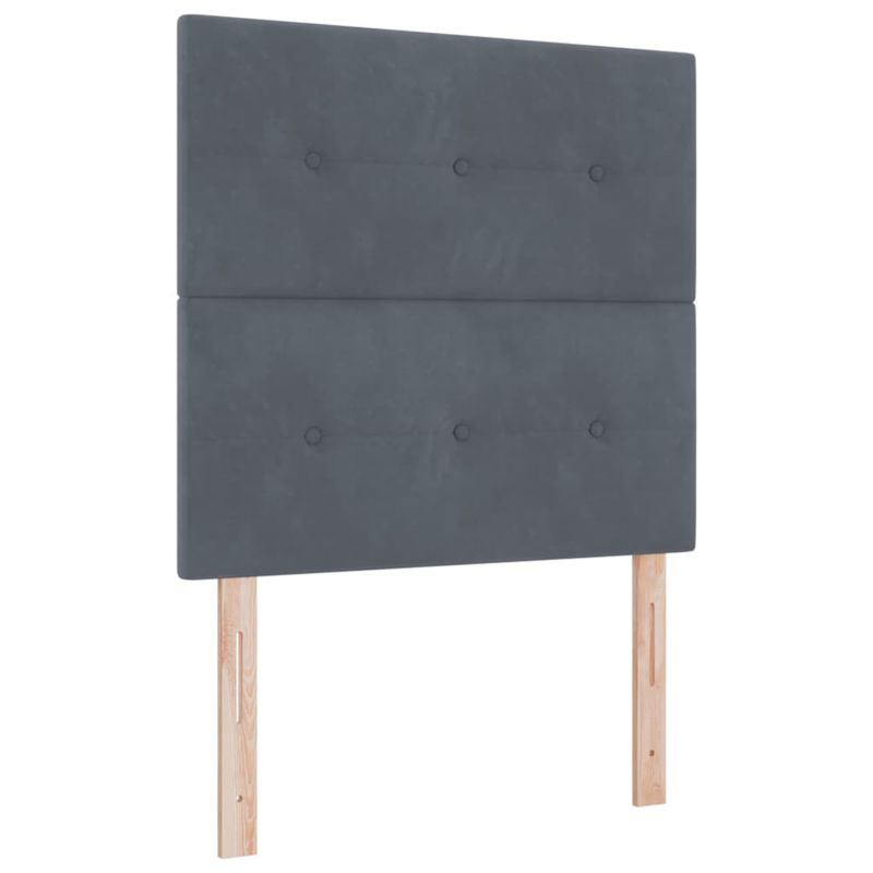 Łóżko z materacem WaszeMeble 100x200 cm Ciemnoszary aksamit WM-3339813 1 szt.