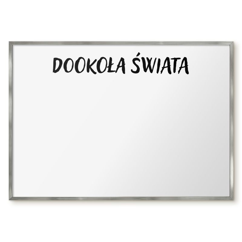 Tablica Magnetyczna Do Sypialni Tulup 100x70 cm Dookoła świata - Srebrna rama Do salonu, sypialni 1 szt.