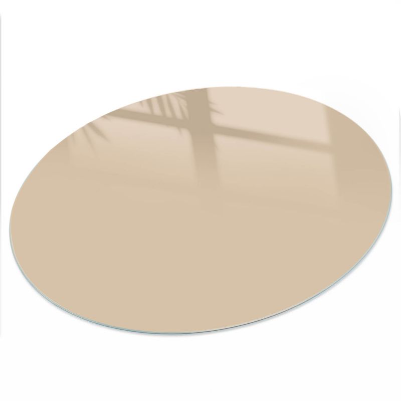 Blat Do Stołu ArtPrintCave fi60 cm Beżowy pomarańcz - Blat Szklany Okrągły 1 szt.