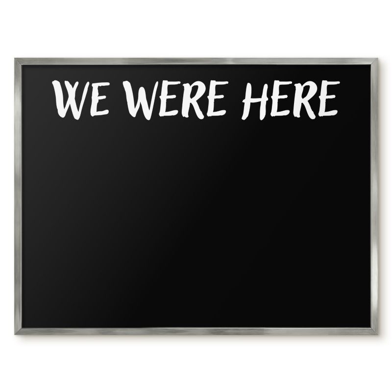 Tablica Magnetyczna Wielofunkcyjna Ścienna Tulup 80x60 cm We were here 5 - Srebrna rama Do salonu, sypialni 1 szt.