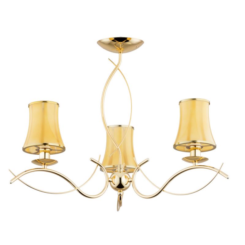 Lampa wisząca Alfa Monza 3354 złoto-bursztynowy dekoracyjna 3xE14 x 10W 1 szt.