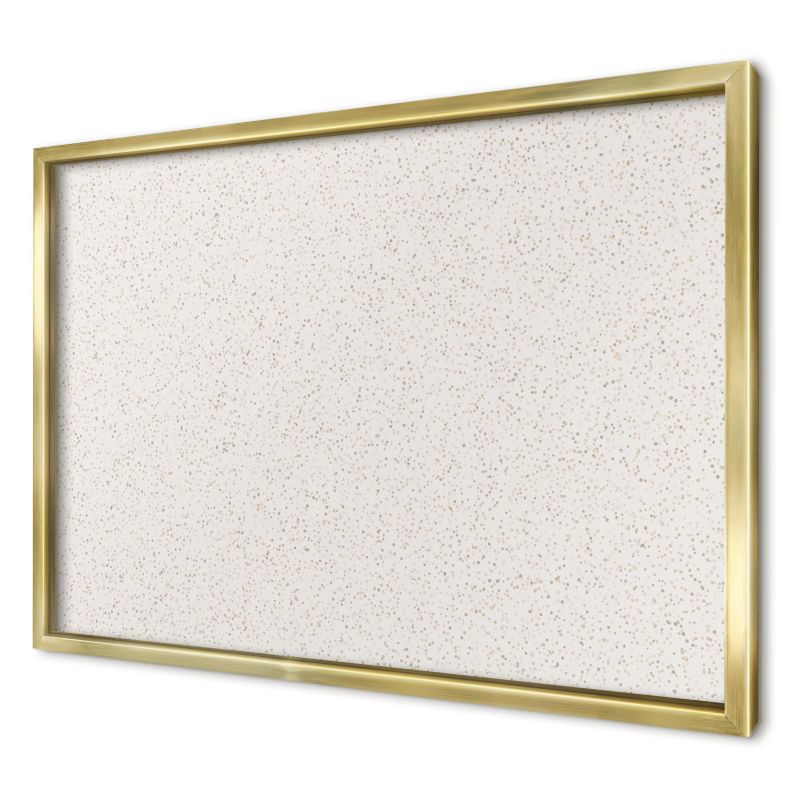 Tablica magnetyczna do salonu Wallfluent 60x40 Drobne kropki w złotej ramie 1szt
