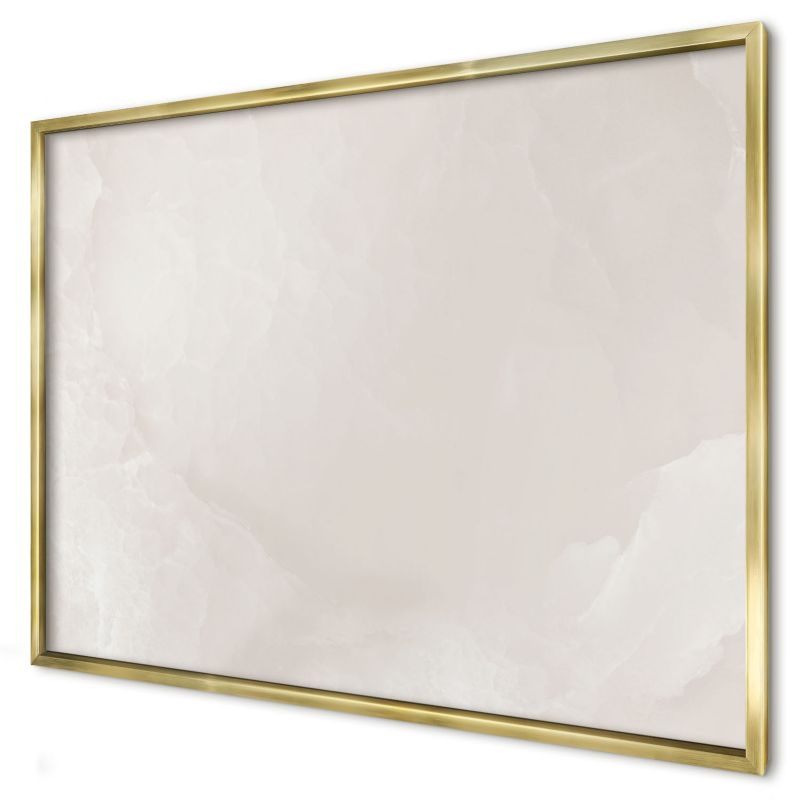 Ozdobna tablica na magnesy Wallfluent 100x70 Kremowa faktura w złotej ramie 1szt