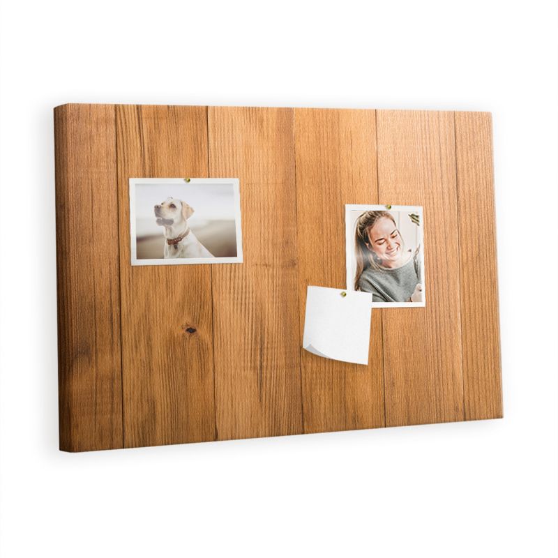 Tablica Korkowa Z Pinezkami Tulup 60x40 cm Deskowana struktura tła Organizer ścienny Pinezki kolorowe 1 kpl
