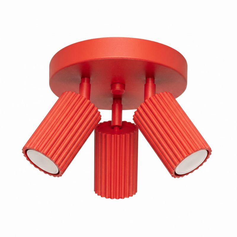 Plafon KARBON 3P czerwony Sollux Lighting 1 szt.