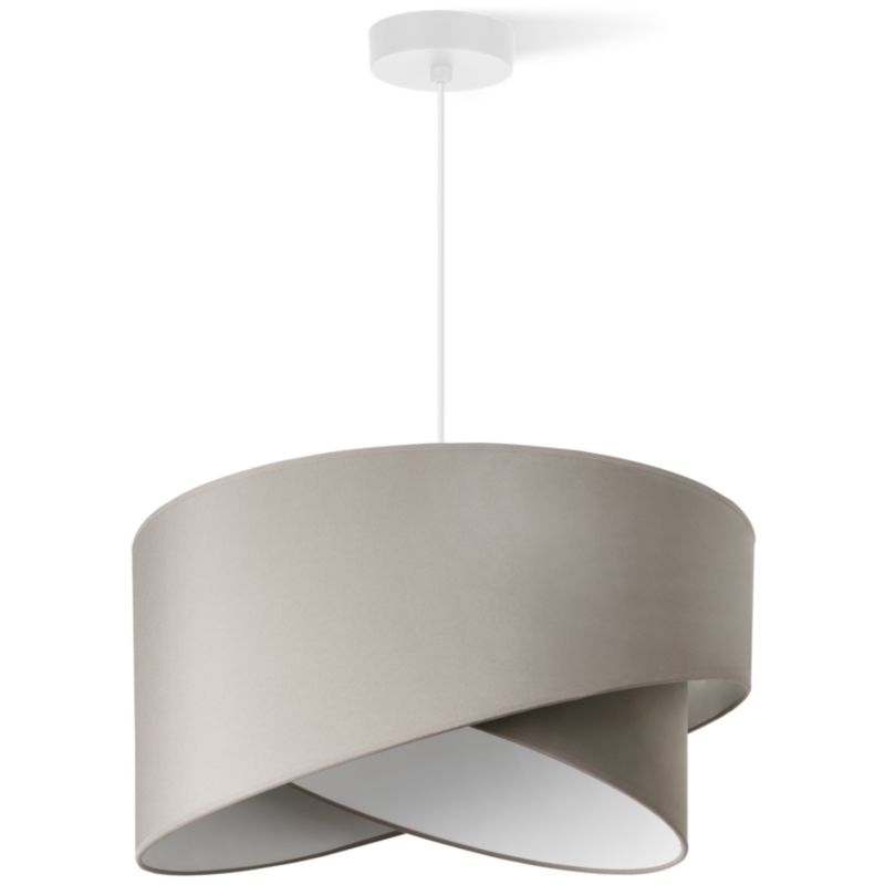 Lampa wisząca Light Home LH Gaja 1xE27 abażur skos średni beż 1szt.