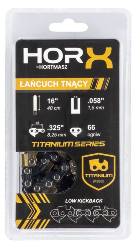 Łańcuch tnący pilarki Horx By Hortmasz TITANIUM 16" 66 ogniwek - .325" - 1,5 mm, 1 szt