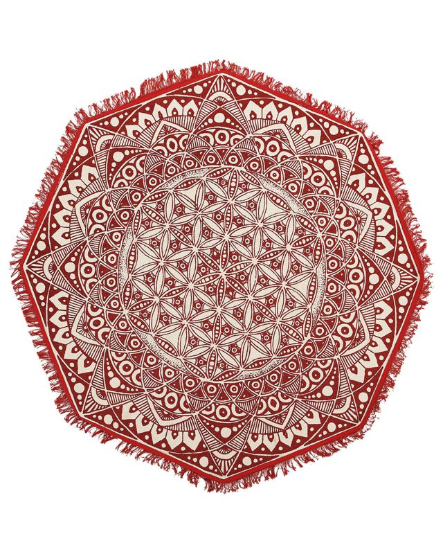Dywan Mezitili Czerwony 120 cm Bawełna 1 szt.