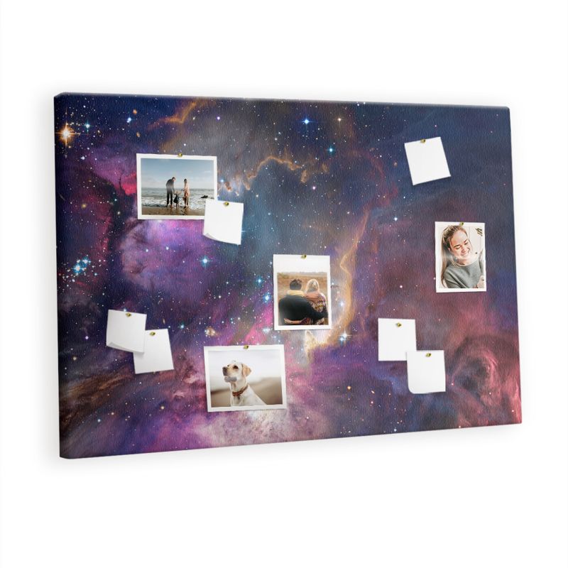 Tablica Korkowa Do Biura Pokoju Tulup 120x80 cm Galaktyka świat Pinezki metaliczne 1 kpl