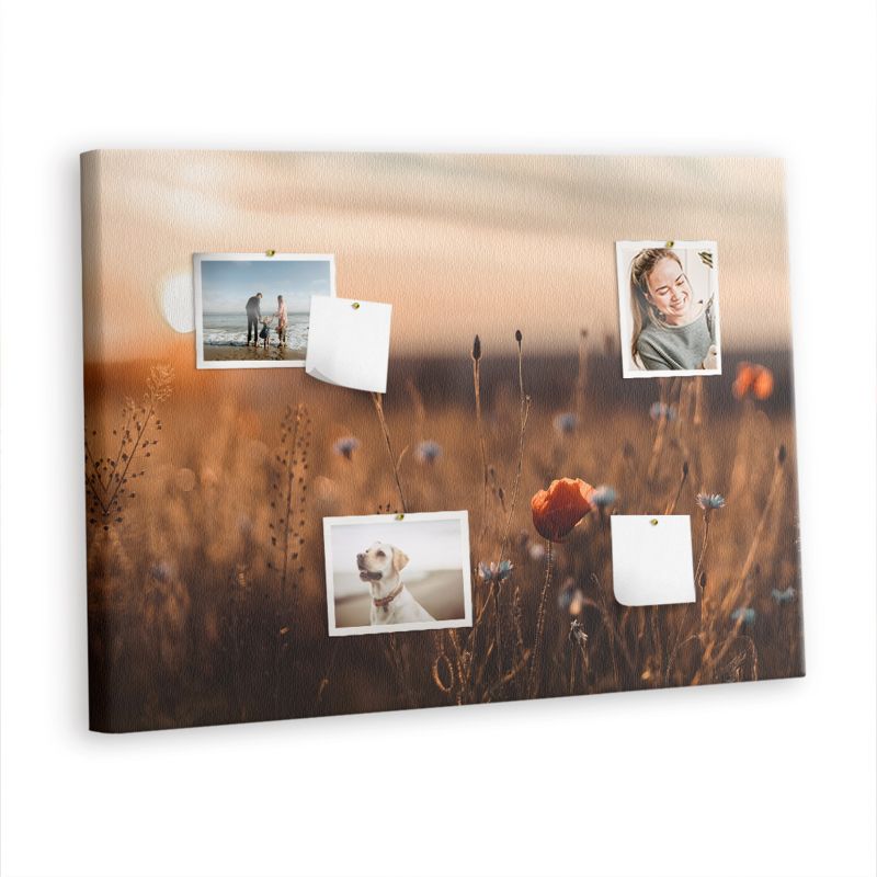 Tablica Korkowa Do Biura Pokoju Tulup 100x70 cm Pole wschód słońca Pinezki metaliczne 1 kpl