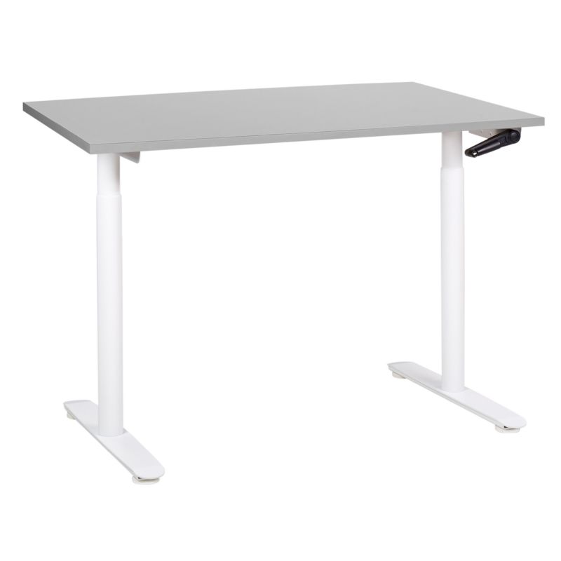 Biurko regulowane manualnie Destinas 120 cm 72 cm Szary/ biały 1 szt.
