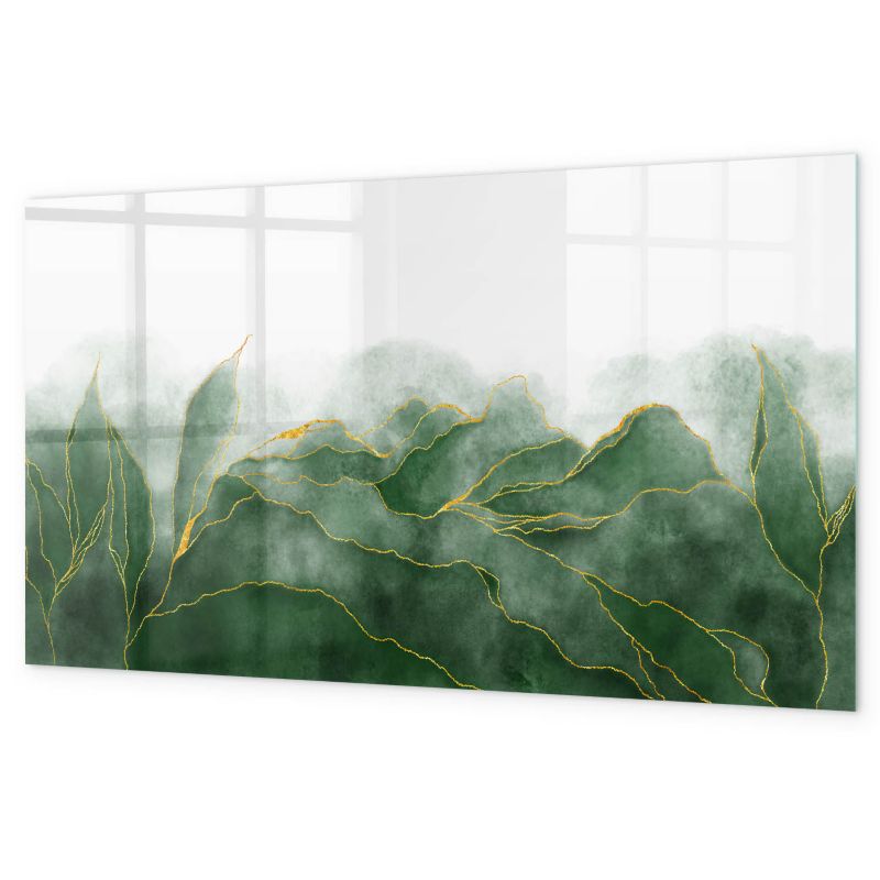 Tablica Magnetyczna Do Rysowania Tulup 120x60 cm Botaniczna abstrakcja liście Ozdobna, nowoczesna Czarny marker 1 kpl