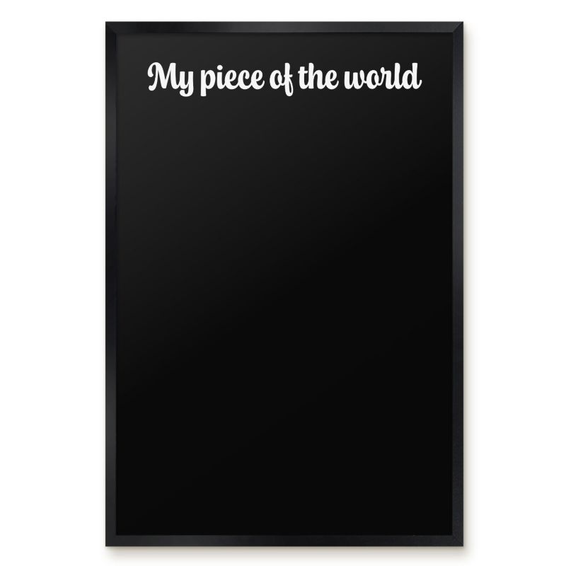 Tablica Magnetyczna Tulup 40x60 cm My piece of the world 6 - Czarna rama Do salonu, sypialni 1 szt.