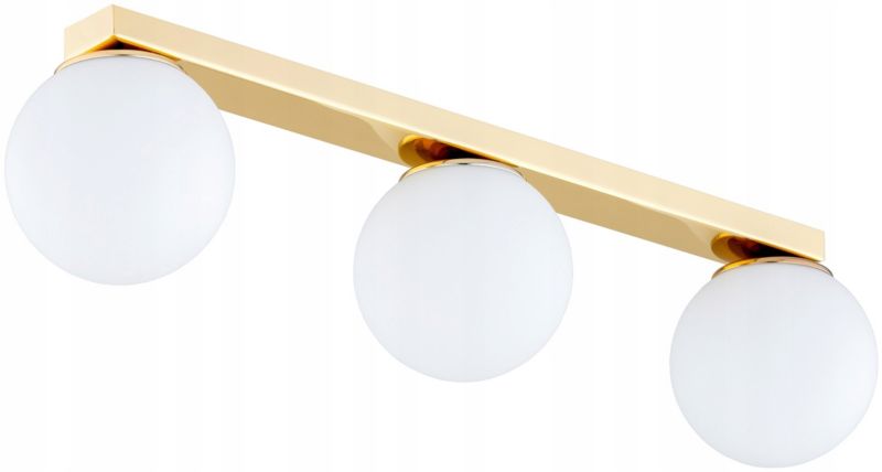 Lampa Wisząca Sufitowa Elko-Lighting Szyna 3-Punktowa Złota Białe Szklane Kule Milo E27 1 szt
