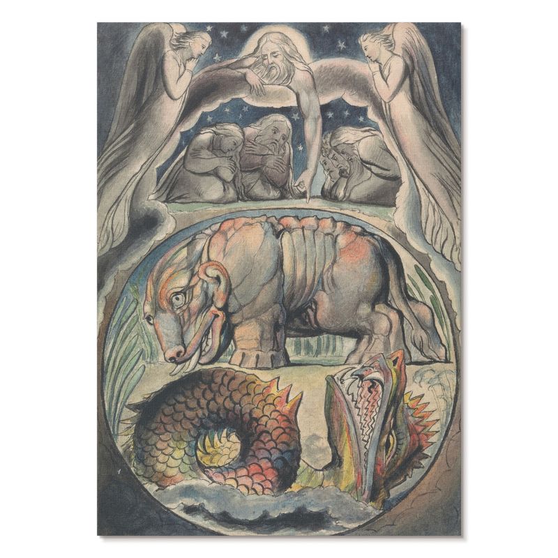 Nowoczesny Plakat na Płótnie Tulup 59,4,x84 cm (A1) Behemoth i Lewiatan Do salonu, sypialni, biura 1 szt.