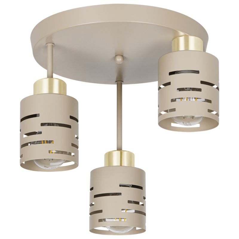 Lampa sufitowa MasterLED Elen 3x E27 LED oprawa wisząca kaszmir beżowa 1 szt.