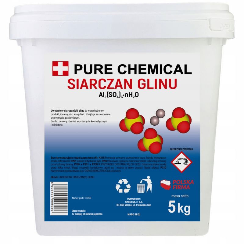 Siarczan glinu czysty Pure Chemical niebieska hortensja 5 kg 1 szt.