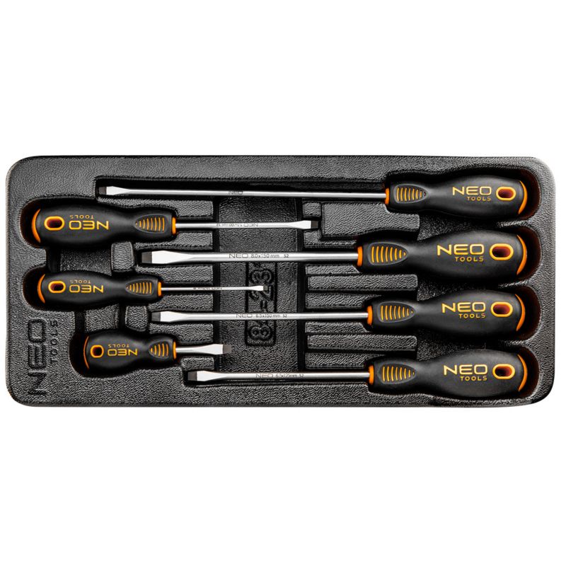 Wkrętaki NEO TOOLS płaskie, zestaw 7 szt 1 kpl