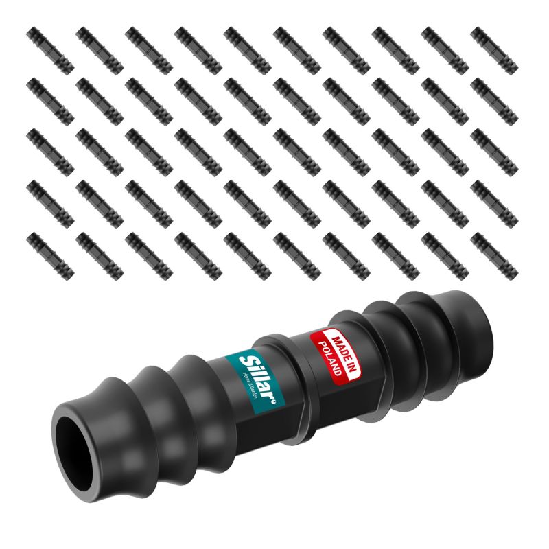 Złączka, Sillar, prosta, na wtyk, łącznik wciskany, 16mm, do systemu linii kroplującej, nawadniania, węży, 50 szt.