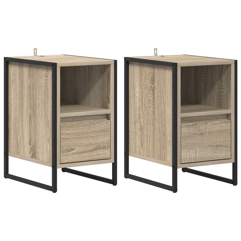 Szafki nocne WaszeMeble dąb sonoma WM-886657 2 szt.