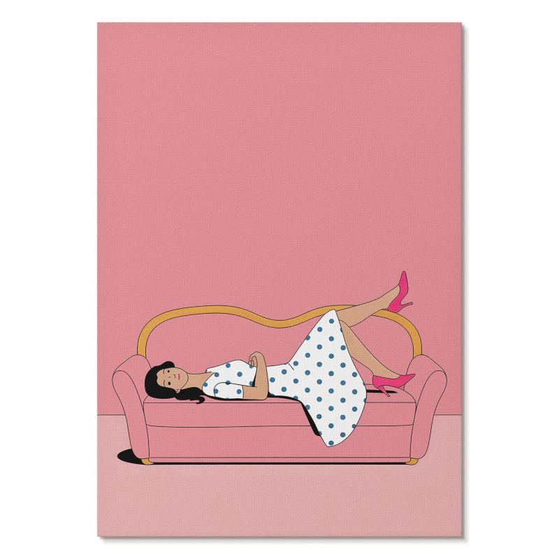 Obraz Plakat Canvas Tulup 42x59,4 cm (A2) Różowy relaks Do sypialni, salonu, biura 1 szt.