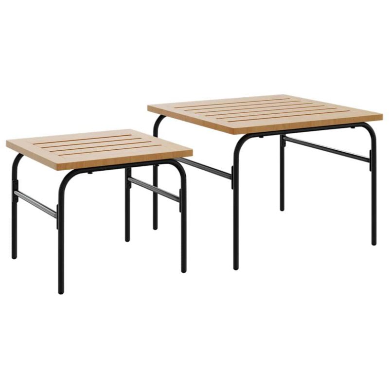 Stoliki ogrodowe pomocnicze WaszeMeble ze stali czarne WM-4009307 2 szt.
