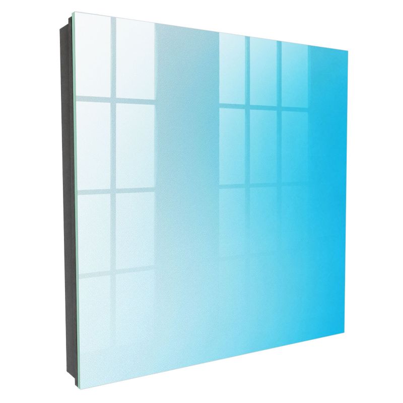 Nowoczesna Skrzynka Na Klucze Tulup 30x30 cm Niebieski gradient - Czarna - Otwierana na prawo 1 szt.