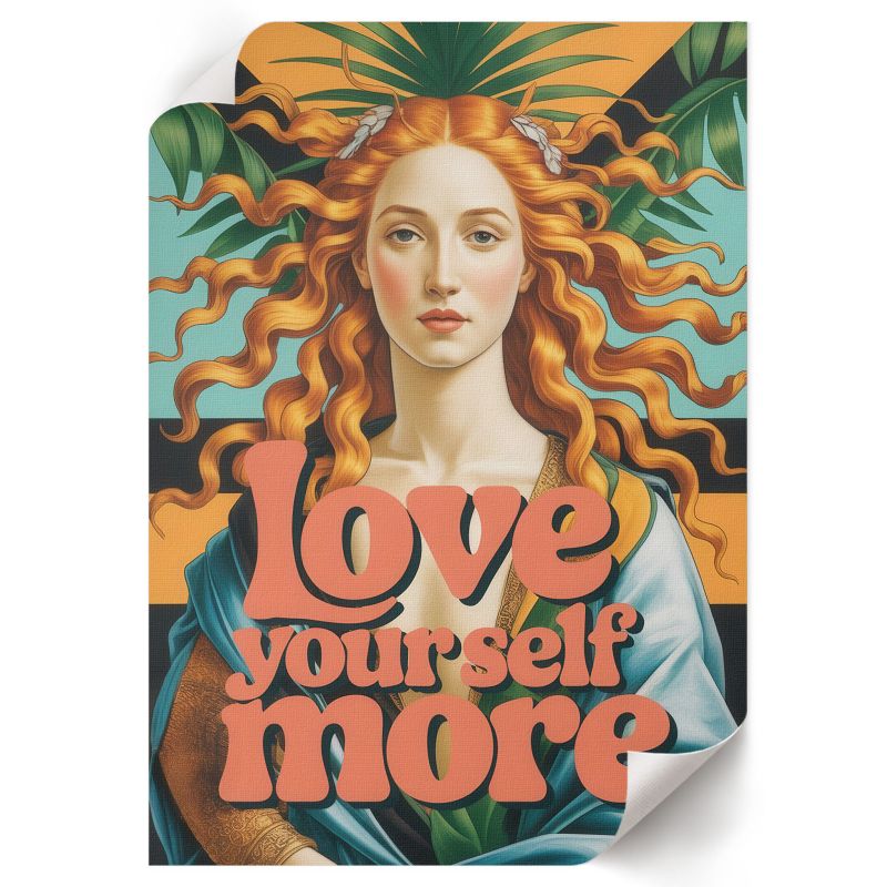 Grafika Na Ścianę ArtPrintCave 59,5x84 cm Love yourself more Manufaktura Sztuki 1 szt.