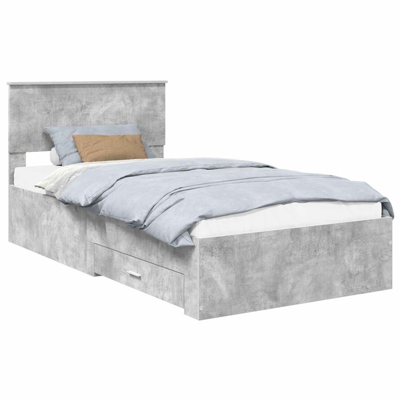 Łóżko WaszeMeble z Szufladami 100x200 cm Szare WM-3410934 1 szt.