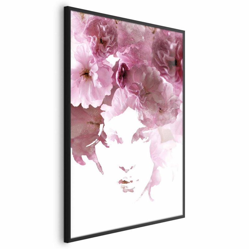 Plakat Artgeist Kwieciste spojrzenie 21x30 cm z ramą czarną 1 szt