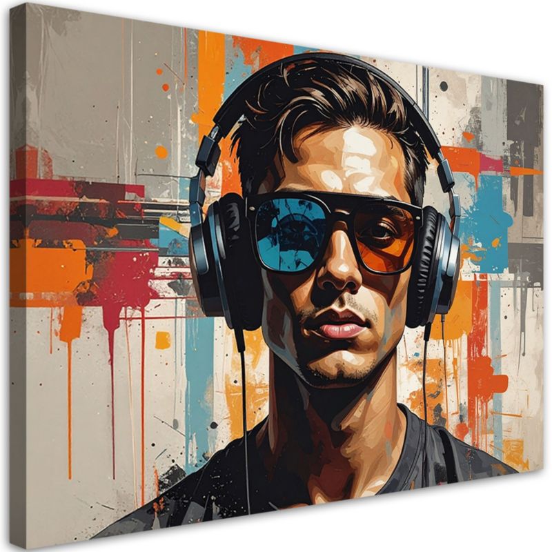 Obraz do salonu sypialni biura loftu Feeby Abstrakcja mężczyzna 100x70cm 1szt