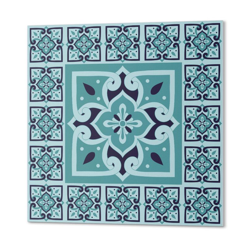 Paczka Kafelków Winylowych PCV ArtPrintCave 50x50 cm Wzór z kwiatowymi motywami 4 szt.