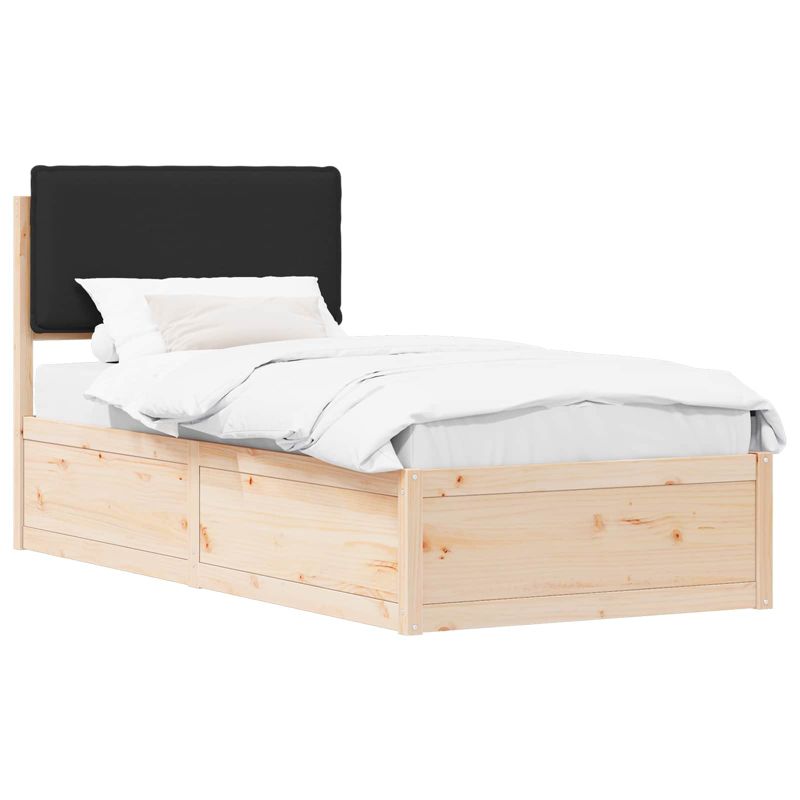 Łóżko Drewniane WaszeMeble 75x190 cm Brązowe WM-877601 1 szt.