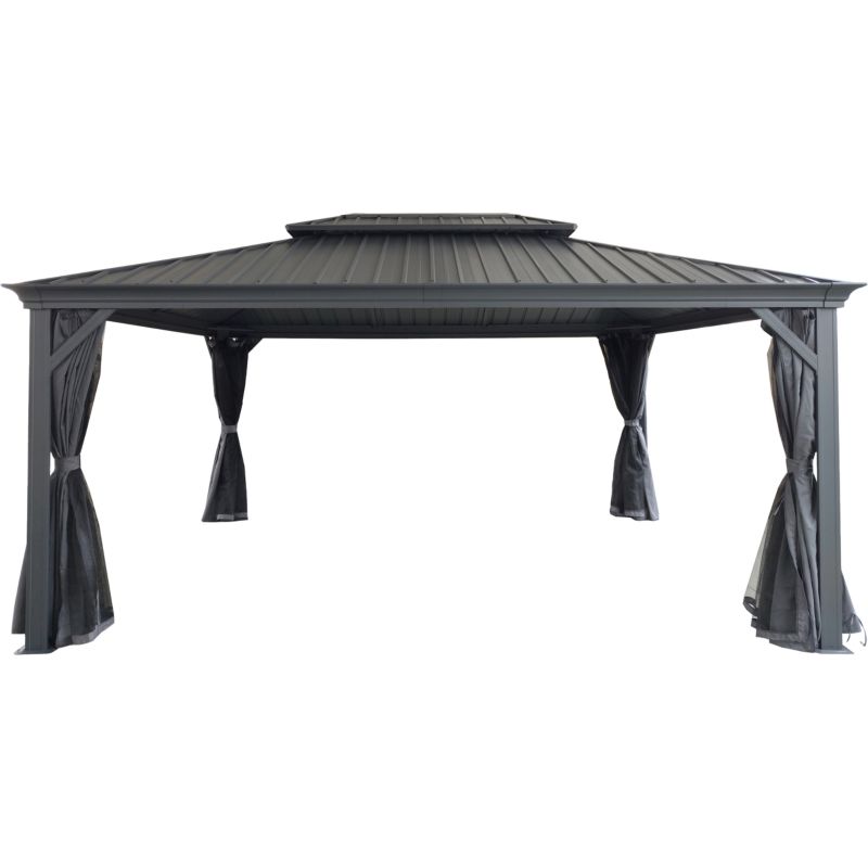 Pawilon Corciano Ogrodowy Margarita 3.65 x 4.85m Wiata ogrodowa Stalowy dach 1szt.