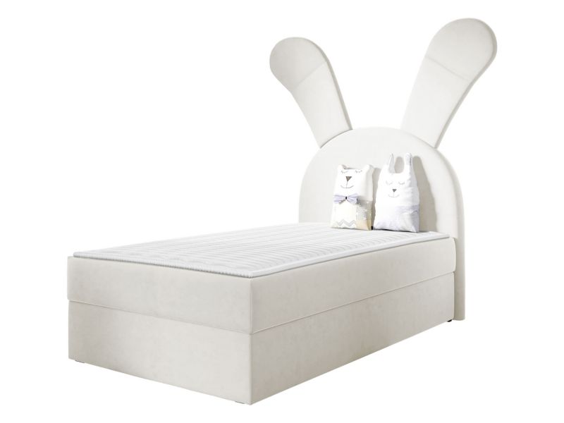 Łóżko kontynentalne MIRJAN 24 Bunny Light 100x200, Strona: Prawa biały 1 szt.
