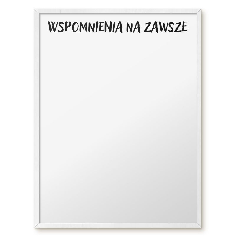 Tablica Magnetyczna Do Notatek Tulup 60x80 cm Wspomnienia na zawsze - Biała rama Do salonu, sypialni 1 szt.
