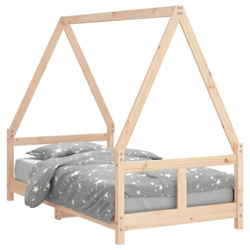 Łóżko Drewniane WaszeMeble 80x160 cm Brązowe WM-834459 1 szt.