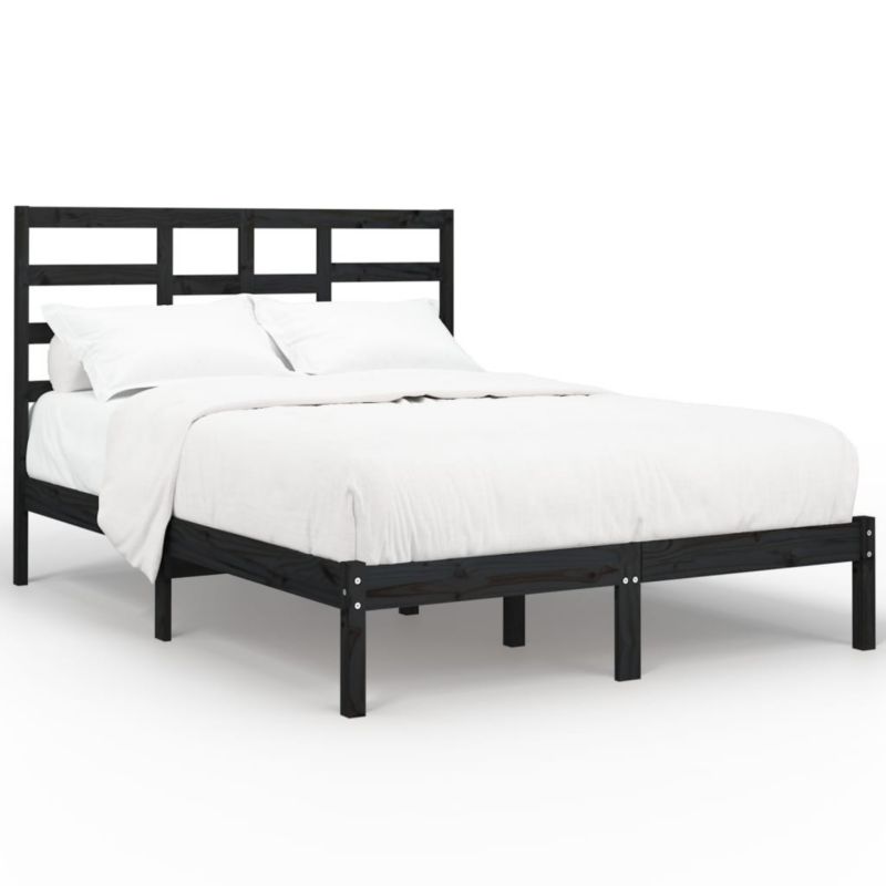Łóżko drewniane WaszeMeble 140x190 cm czarna WM-3105779 1 szt.