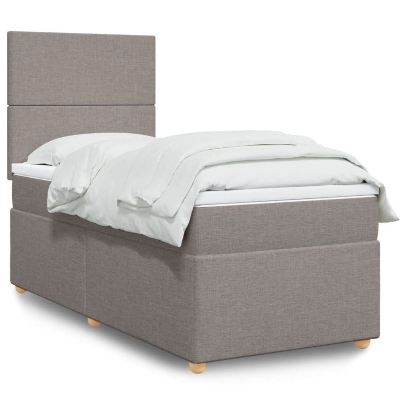Łóżko z materacem WaszeMeble 100x200 cm taupe WM-3291188 1 szt.