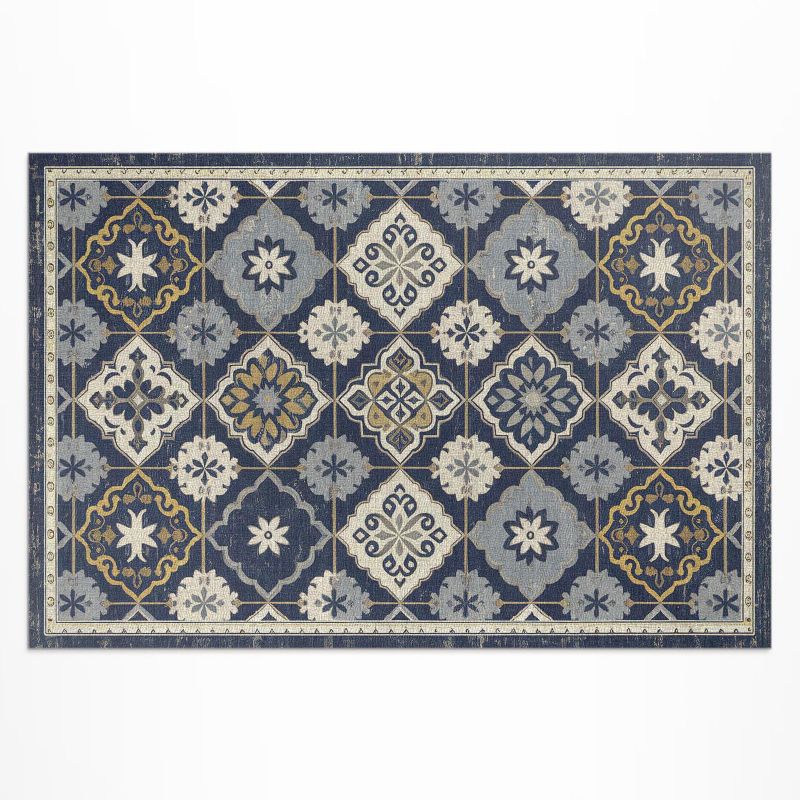 Dywan Winylowy Z Nadrukiem Wallfluent 150x225 cm Bogato zdobione płytki w stylu marokańskim 1 szt.