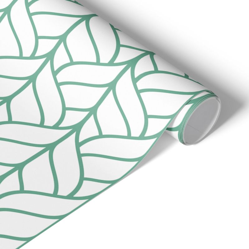 Folia Meblowa Tulup 65x130 cm Geometryczne liście Okleina Na Biurko I Regał 1 rol.