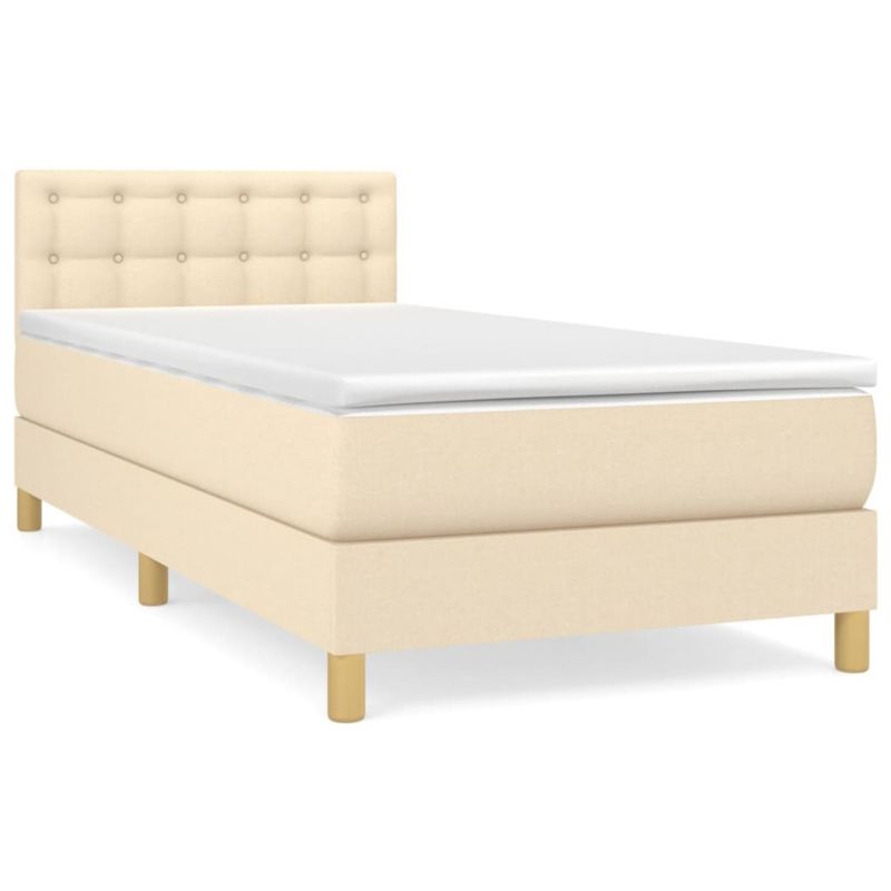 Łóżko kontynentalne WaszeMeble 80x200 cm kremowe WM-3140894 1 szt.