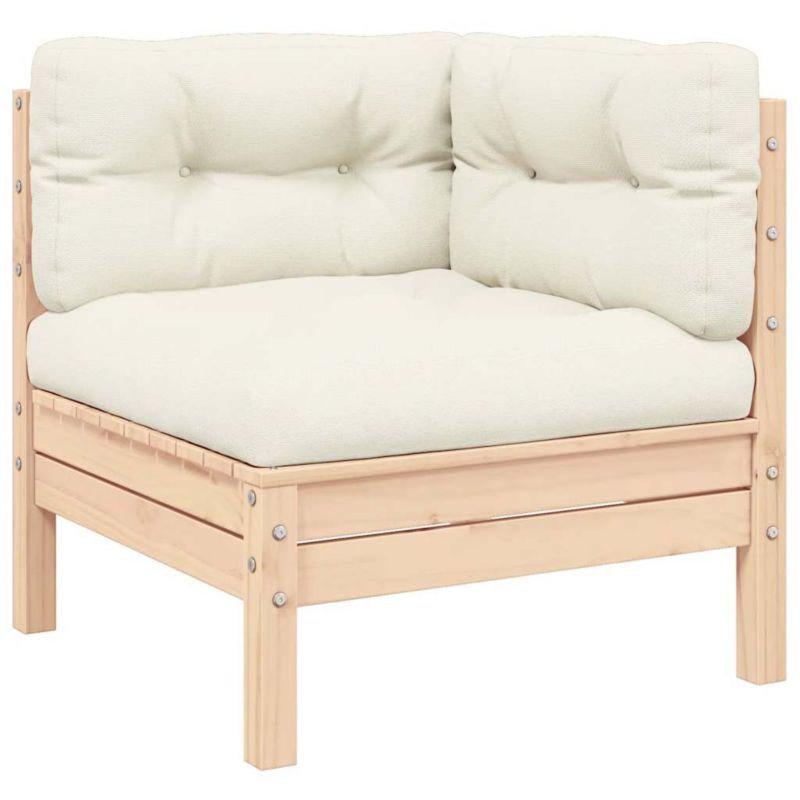 Sofa ogrodowa WaszeMeble z drewna brązowa z poduszkami WM-806628 1 szt.