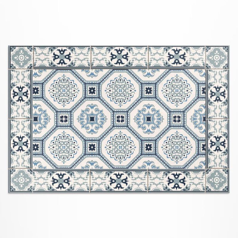 Winylowy Chodnik Zewnętrzny Wallfluent 140x210 cm Geometryczne kształty eleganckie płytki 1 szt.