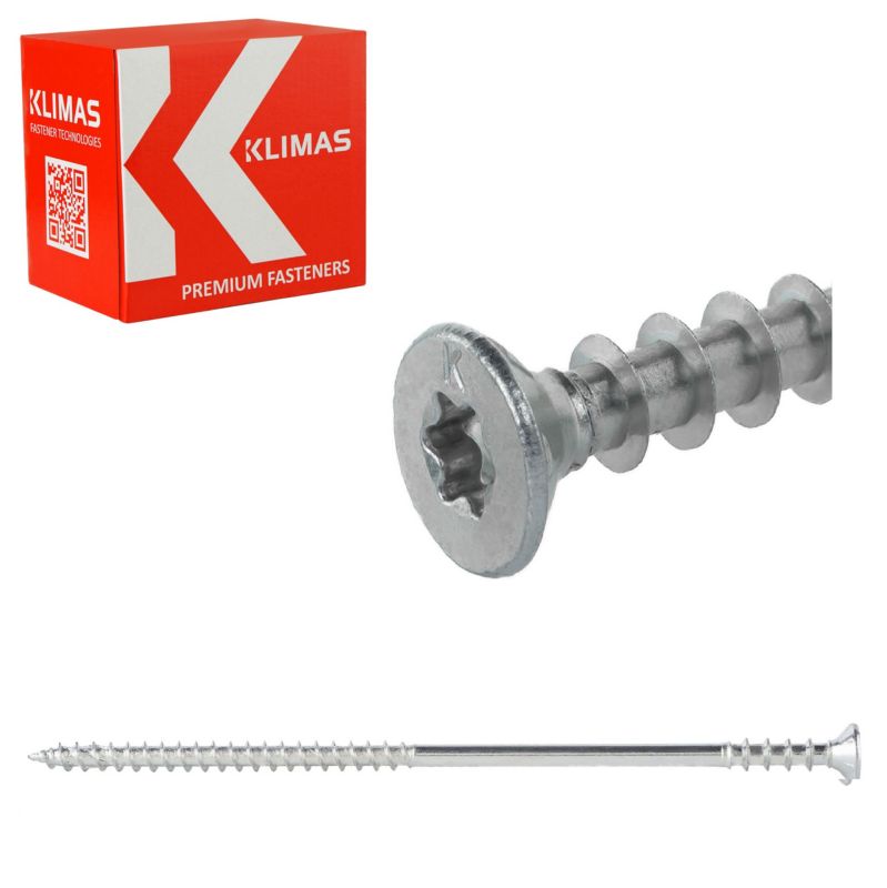 Wkręty dystansowe do poziomowani łat Klimas WKSS 6x60 mm na torx 200szt