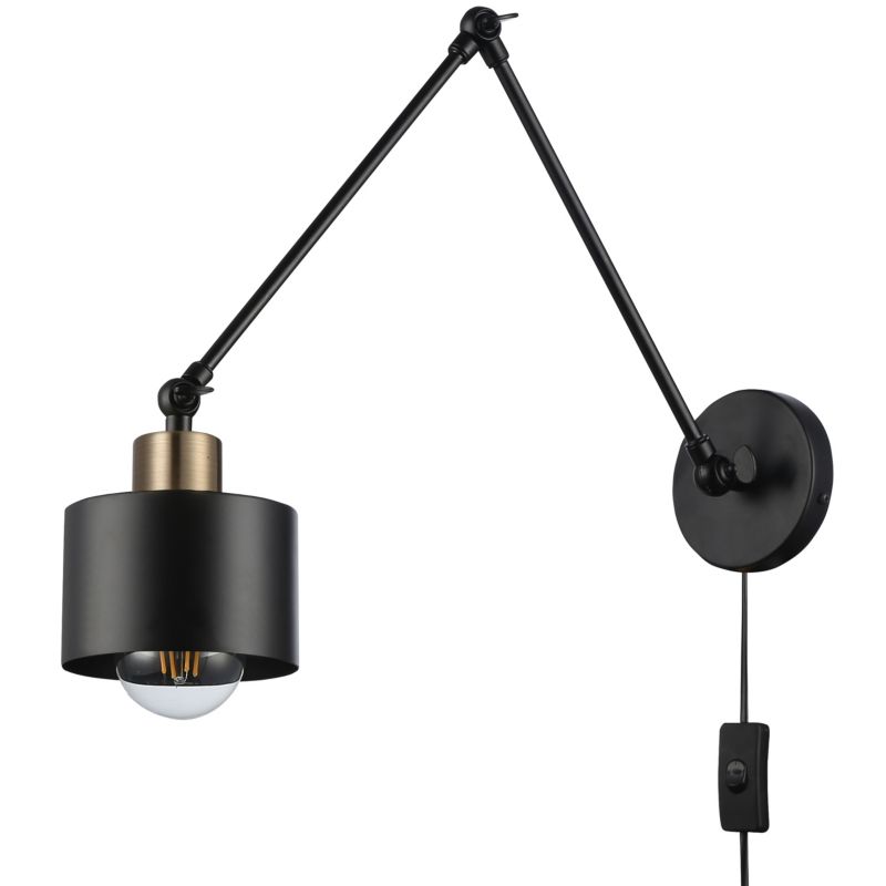 Kinkiet ścienny E27 LED MasterLED Elza IP20 z wysięgnikiem czarny miedź lampa światło 1 szt.