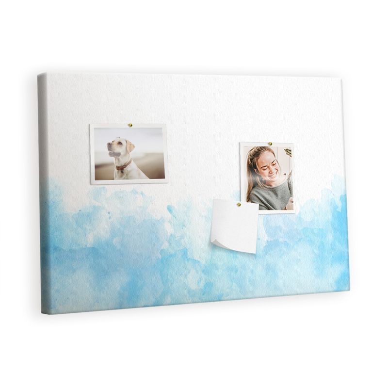 Organizer Ścienny Tablica Korkowa Na Płótnie Tulup 60x40 cm Namalowane plamy Pinezki kolorowe 1 kpl