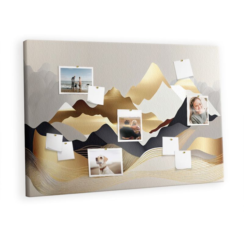 Organizer Ścienny Tablica Korkowa Na Płótnie Tulup 120x80 cm Góry abstrakcja Pinezki drewniane 1 kpl