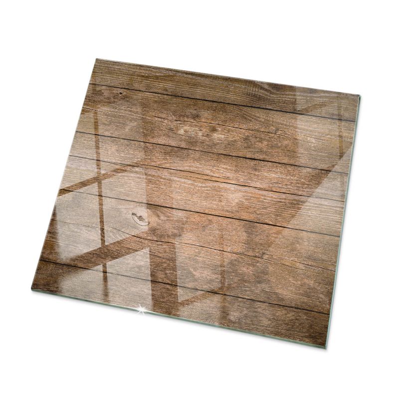 Blat szklany Tulup 50x50 cm Struktura drewnianych desek 1 szt.