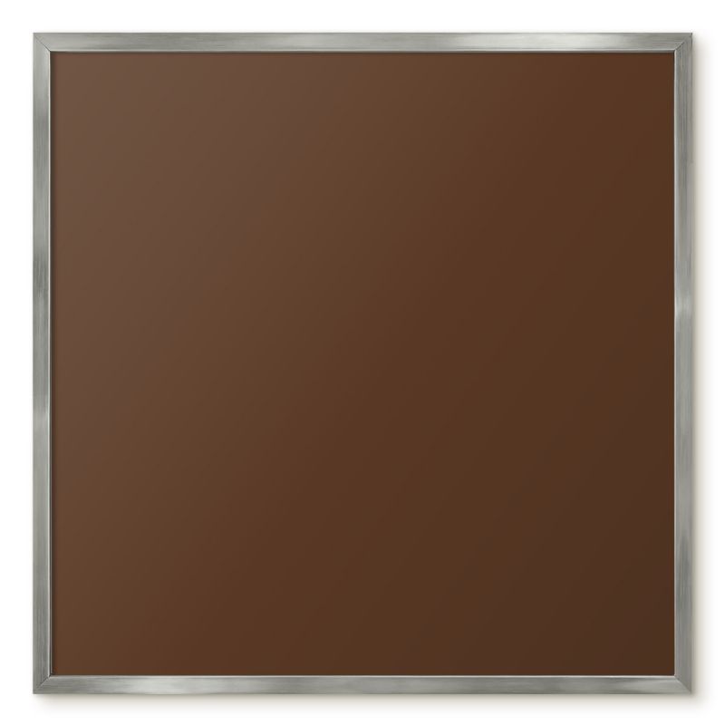 Tablica Magnetyczna Dekoracyjna Tulup 50x50 cm Kasztanowy brązowy - Srebrna rama Do salonu, sypialni 1 szt.